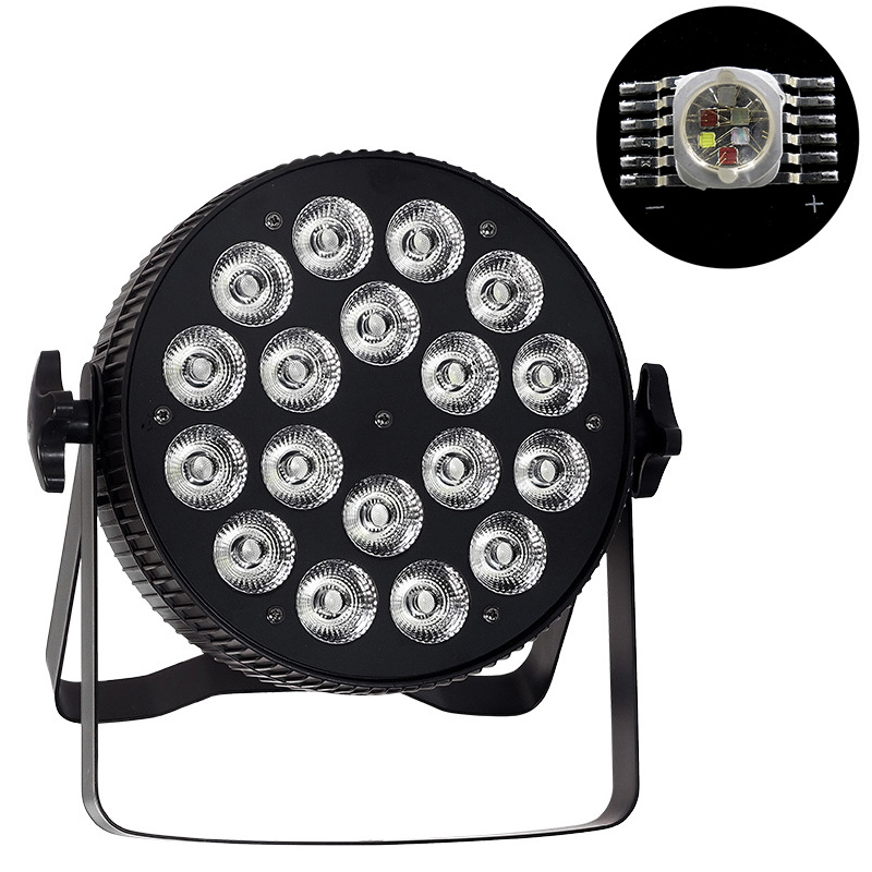 DMX 6-in-1 RGBW UV LED Par Light 18x18W